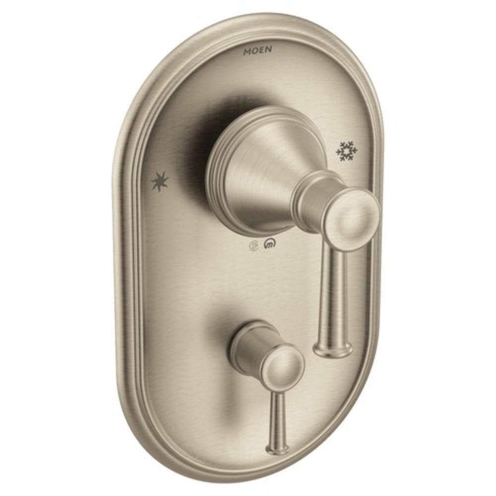 Moen Brushed Nickel Two Handle Bathtub & Shower Faucet (Trim Only) 