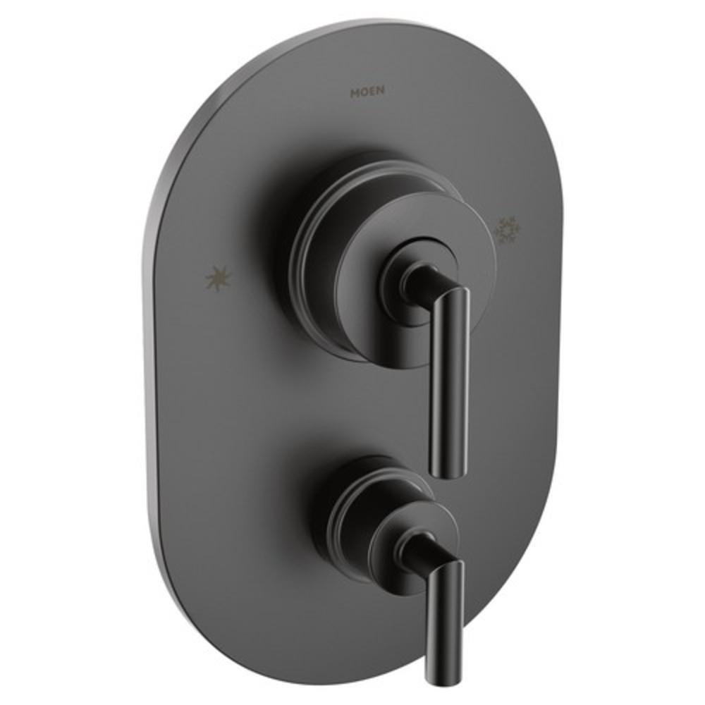 Moen Matte Black Two Handle Bathtub & Shower Faucet (Trim Only) 