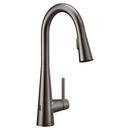 Moen Black Stainless Single Handle Pull Down Touchless Kitchen Faucet with Power Clean, Reflex and MotionSense Wave Technology 