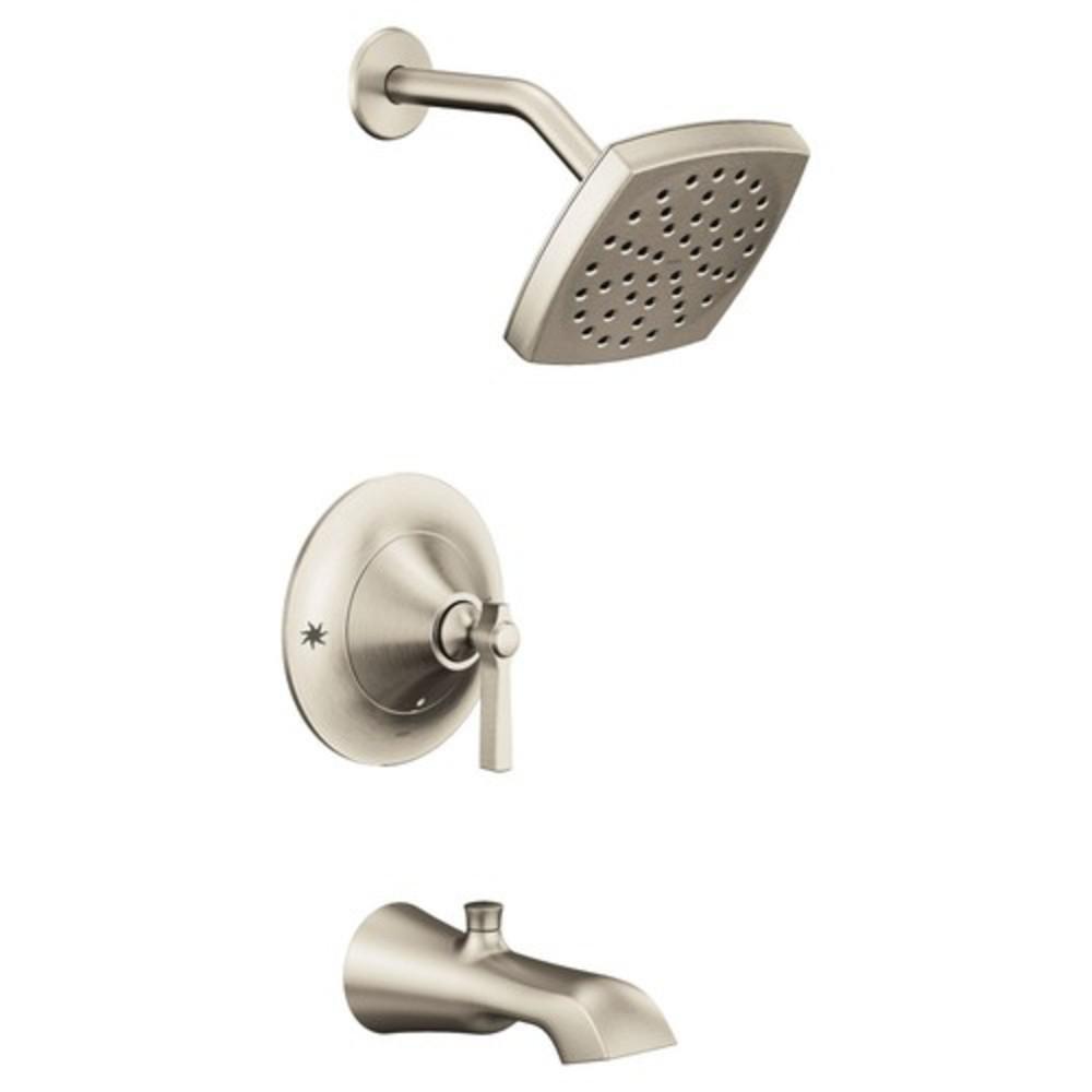 Moen Brushed Nickel Single Handle Single Function Bathtub & Shower Faucet (Trim Only) 