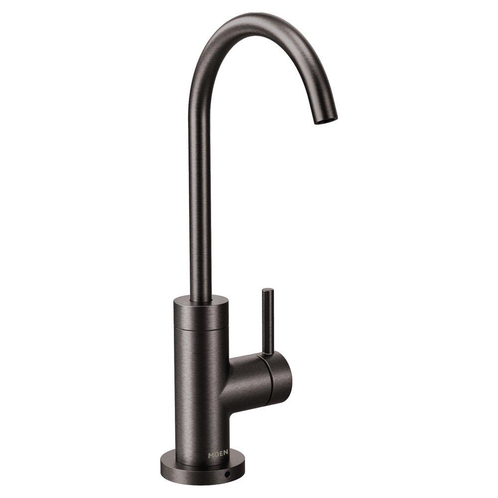 Moen Black Stainless 1.5 gpm 1 Hole Deck Mount Beverage Faucet with Single Lever Handle 