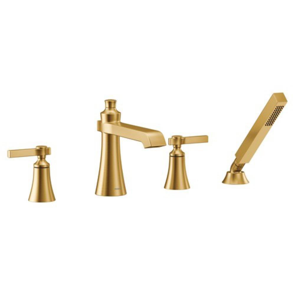 Moen Brushed Gold Single Handle Roman Tub Faucet (Trim Only) 