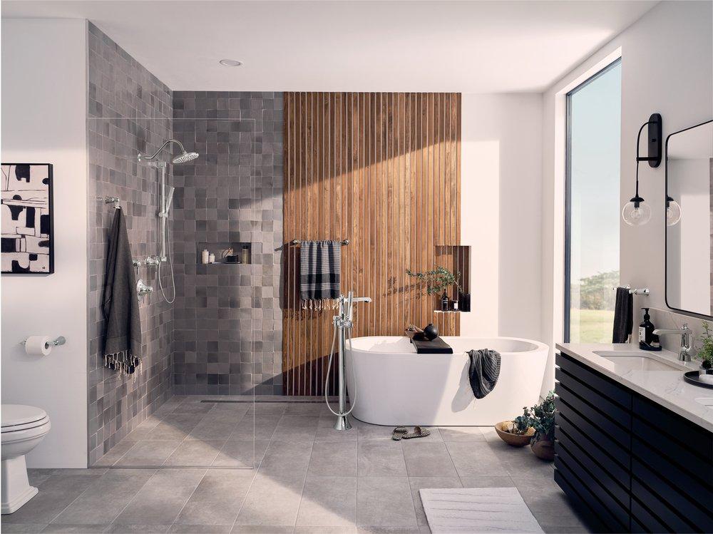 Moen Chrome Single Handle Monoblock Bathroom Sink Faucet Lever Handle 