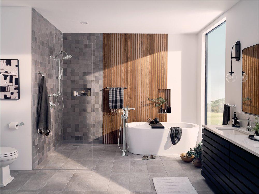 Moen Chrome Single Handle Monoblock Bathroom Sink Faucet Lever Handle 