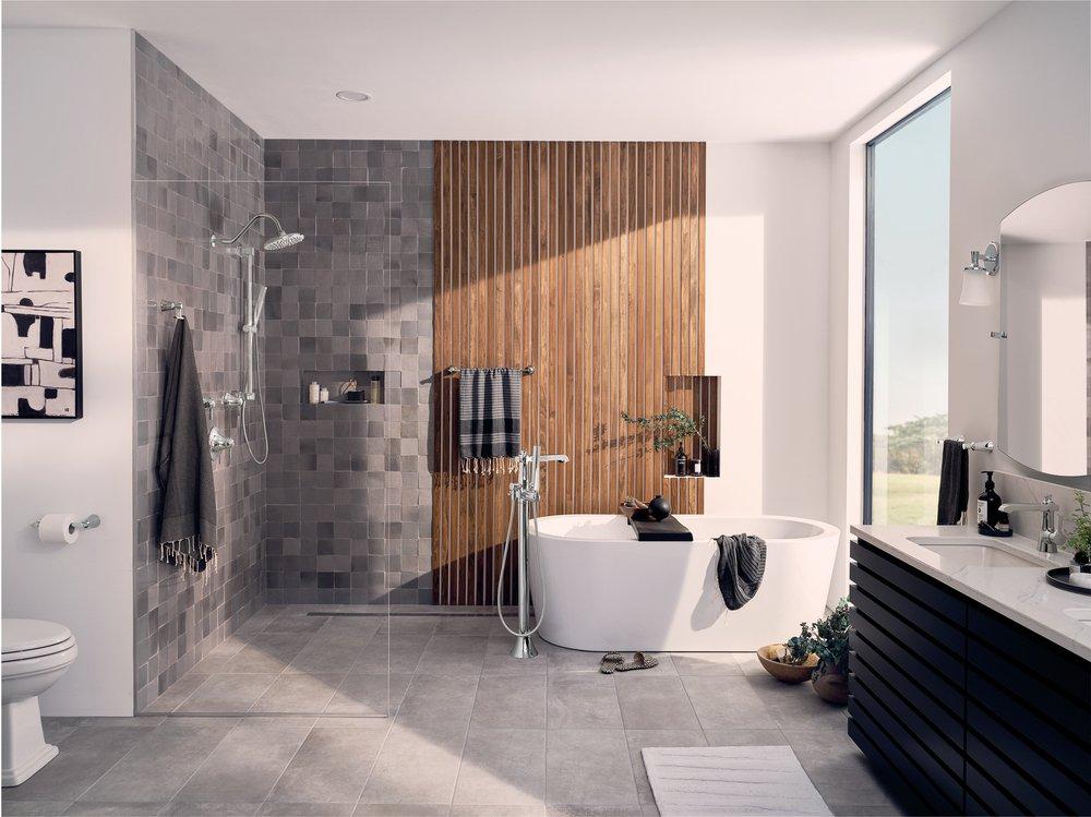 Moen Chrome Single Handle Monoblock Bathroom Sink Faucet Lever Handle 