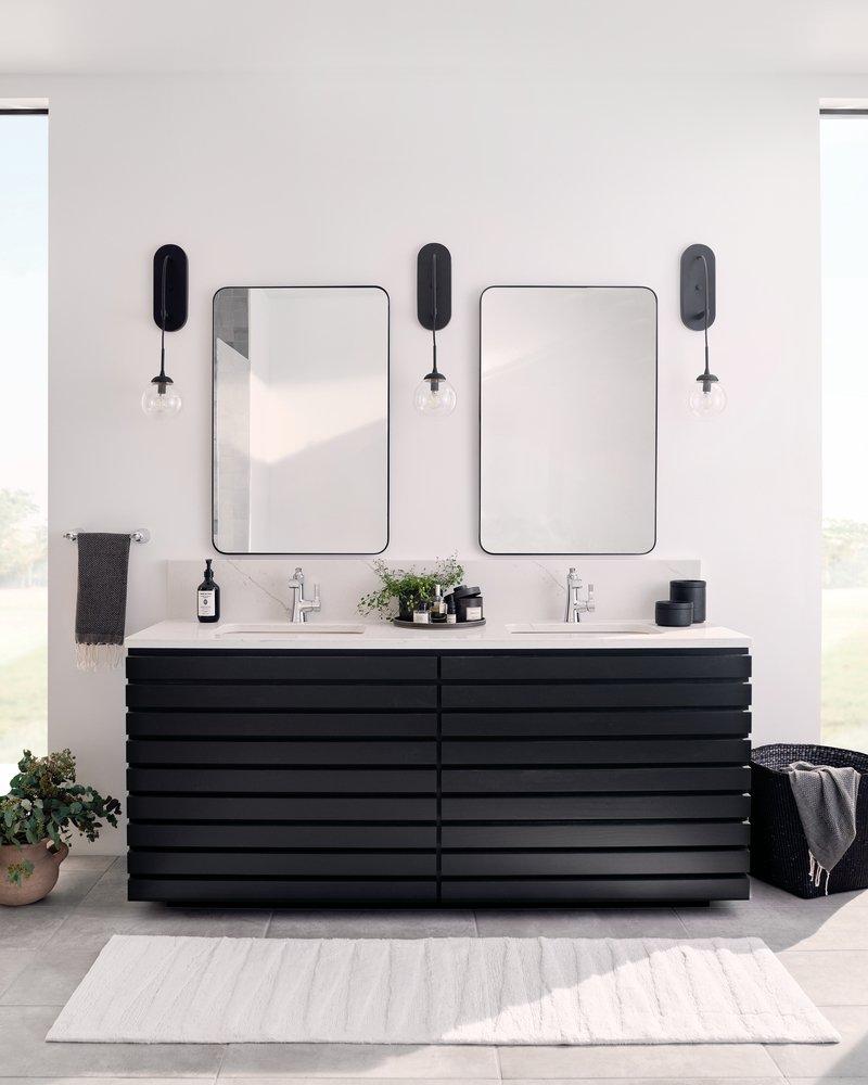 Moen Chrome Single Handle Monoblock Bathroom Sink Faucet Lever Handle 