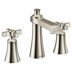 Two Handle Widespread Bathroom Sink Faucet in Polished Nickel