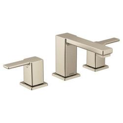 Two Handle Widespread Bathroom Sink Faucet in Brushed Nickel