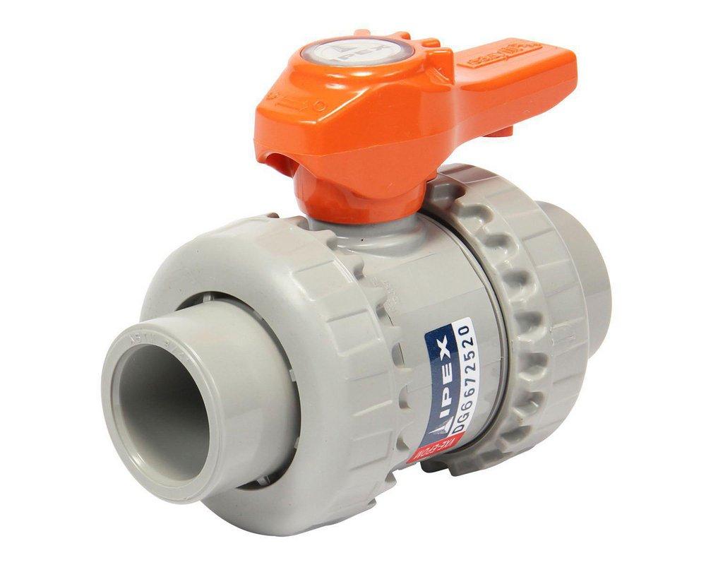 ENDURA SEPARATION TECHNOLOGIES Plastic Full Port Union FNPT and Union Socket Weld 232# Ball Valve 