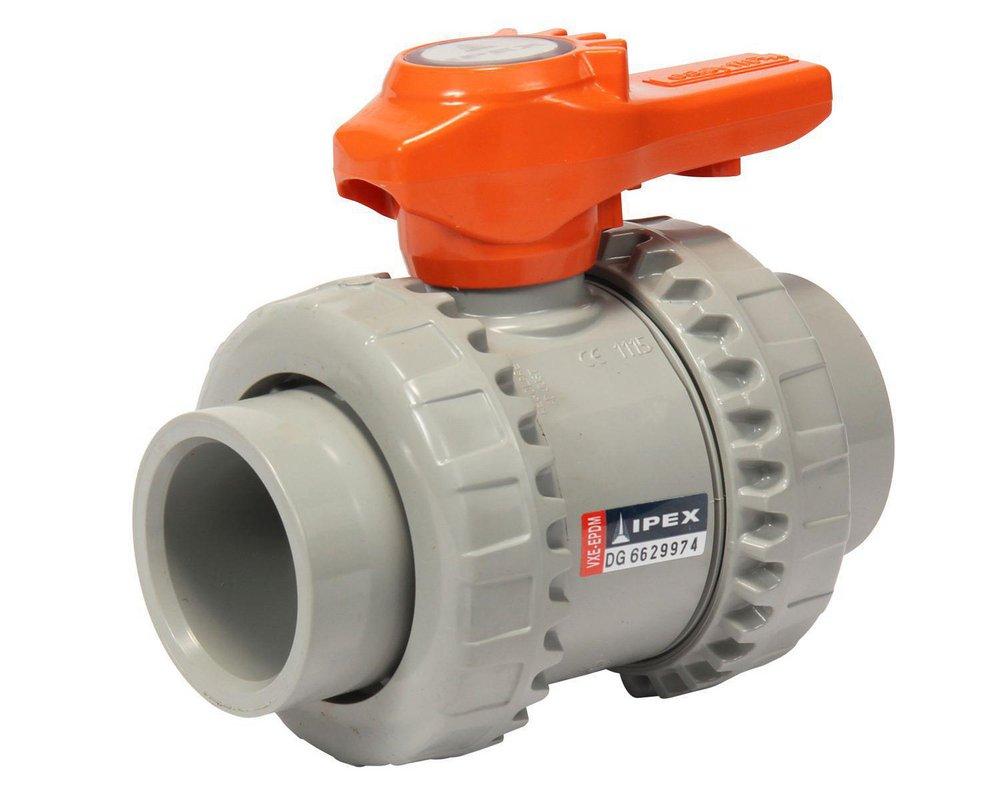 ENDURA SEPARATION TECHNOLOGIES Plastic Full Port Union FNPT and Union Socket Weld 232# Ball Valve 