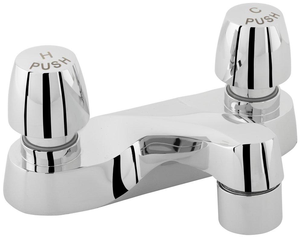 PROFLO® Chrome Two Handle Deck Mount Service Faucet 