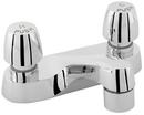 Two Handle Metering Bathroom Sink Faucet in Polished Chrome