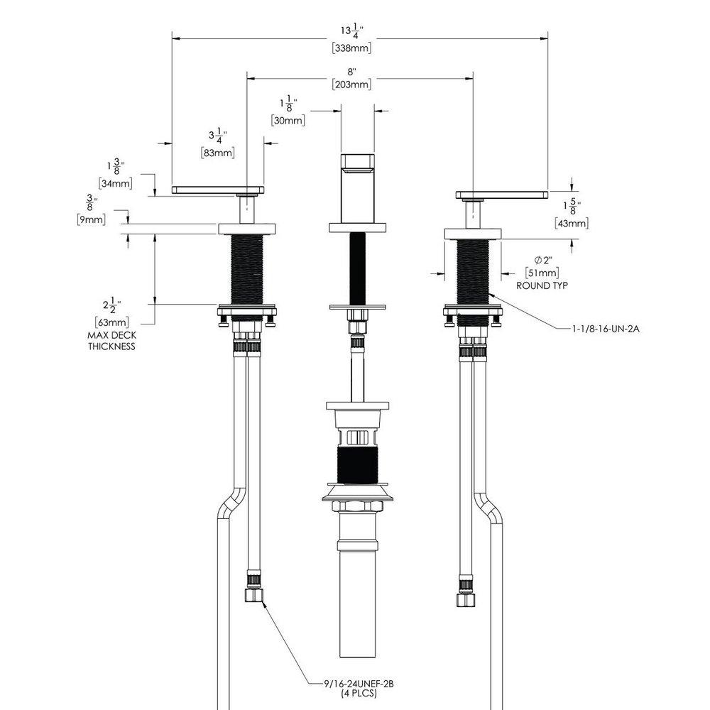 Speakman Polished Chrome Two Handle Widespread Bathroom Sink Faucet Lever Handle 