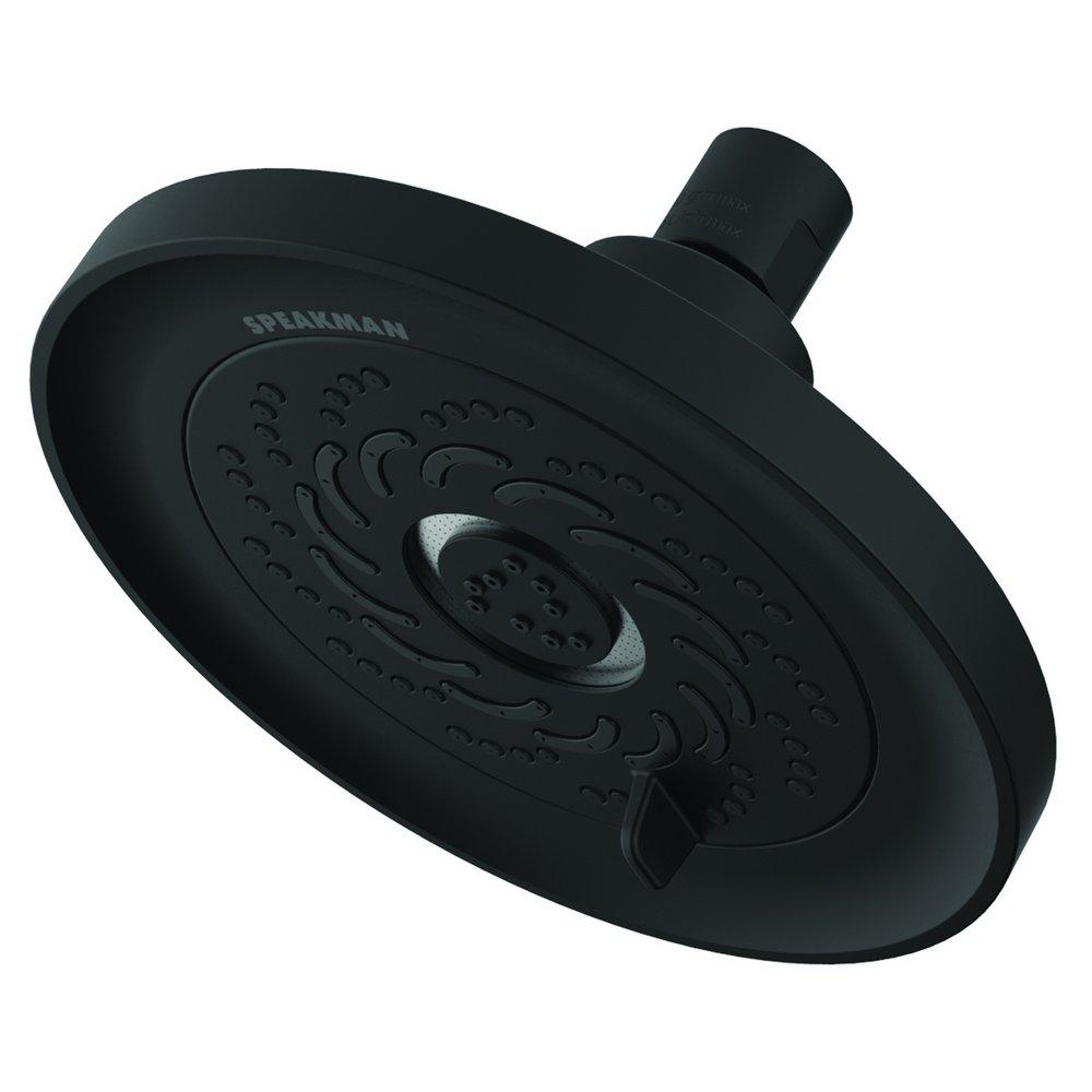 Speakman Matte Black Multi Massage,Satin Spray,Speakman Reaction,Rain and Pause Showerhead 