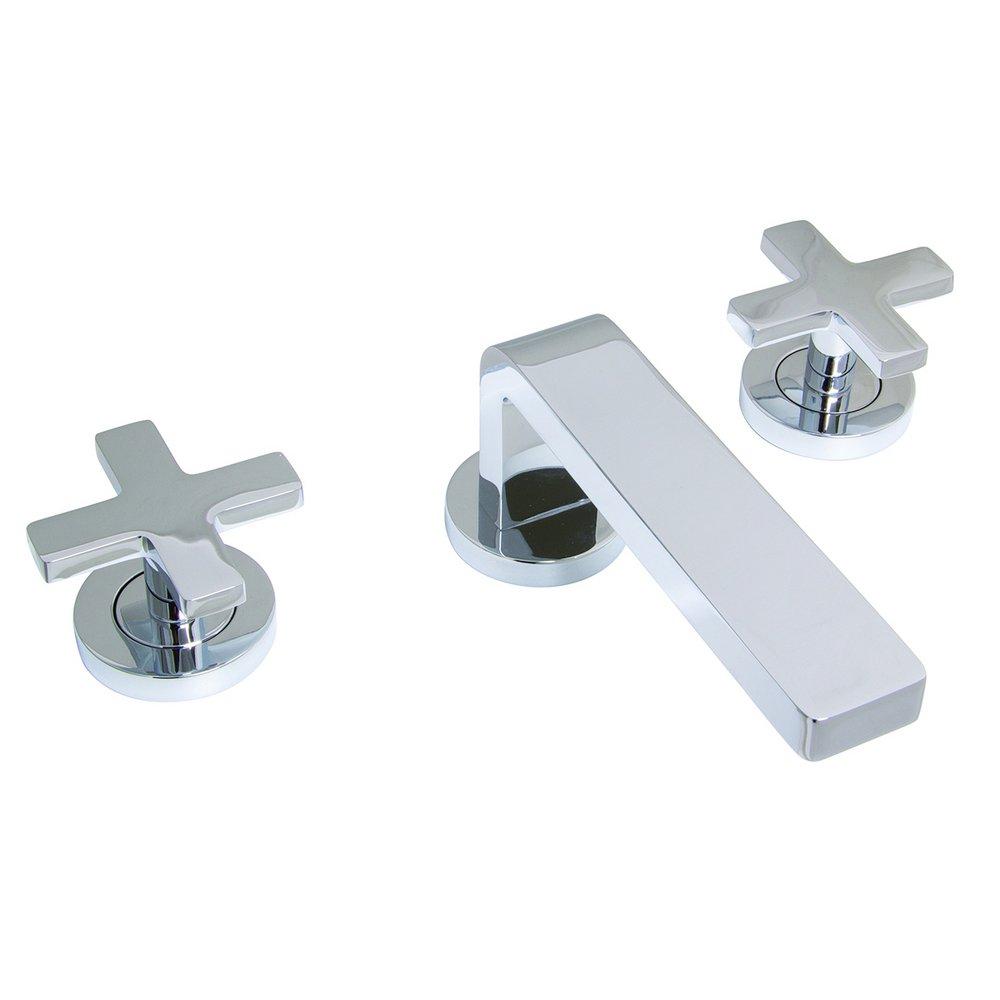 Speakman Polished Chrome Two Handle Widespread Bathroom Sink Faucet Cross Handle 