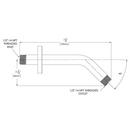 Speakman Polished Chrome 7-3/8 x 1/2 in. NPT Brass, Stainless Steel Shower Arm and Flange 