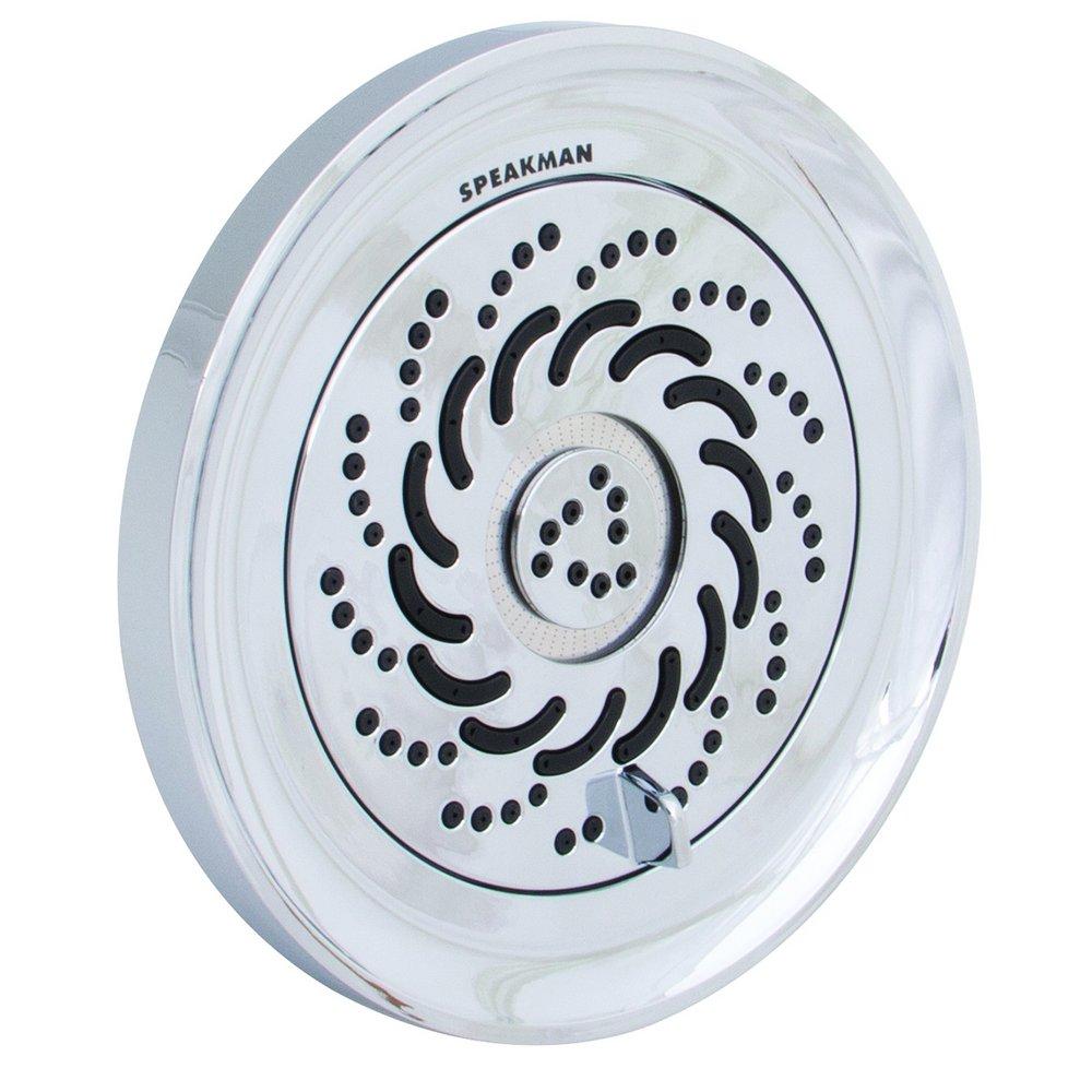 Speakman Polished Chrome Multi Massage,Satin Spray,Speakman Reaction,Rain and Pause Showerhead 