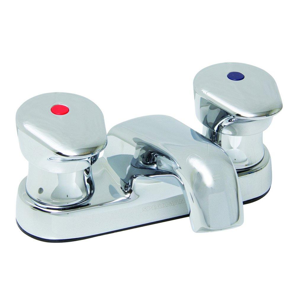 Speakman Polished Chrome Two Handle Centerset Bathroom Sink Faucet Metering Handle 