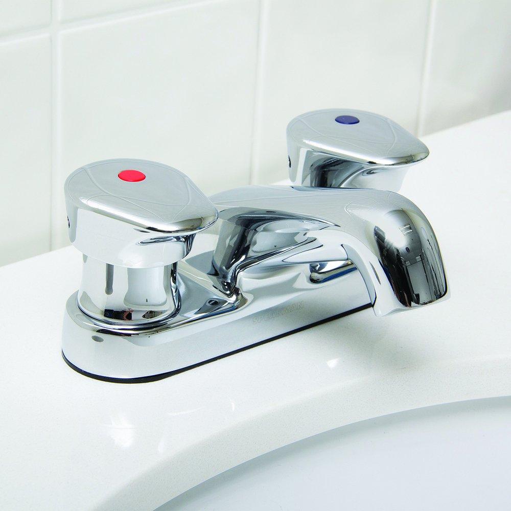 Speakman Polished Chrome Two Handle Centerset Bathroom Sink Faucet Metering Handle 