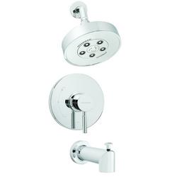 Three Handle Multi Function Shower Faucet in Polished Chrome