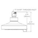 EXPOSED RAIN SHOWER LESS HEAD 