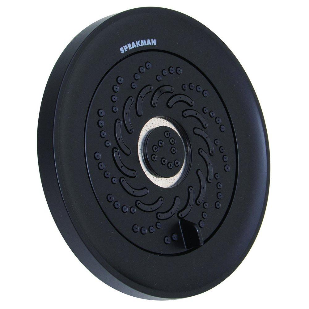 Speakman Matte Black Multi Massage,Satin Spray,Speakman Reaction,Rain and Pause Showerhead 
