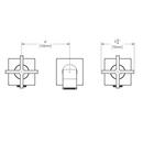 Speakman Polished Chrome Two Handle Wall Mount Bathroom Sink Faucet Cross Handle 