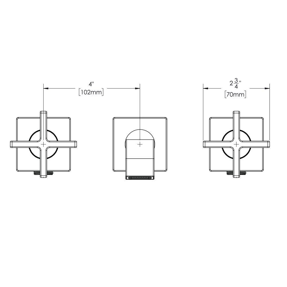 Speakman Matte Black Two Handle Wall Mount Bathroom Sink Faucet Cross Handle 