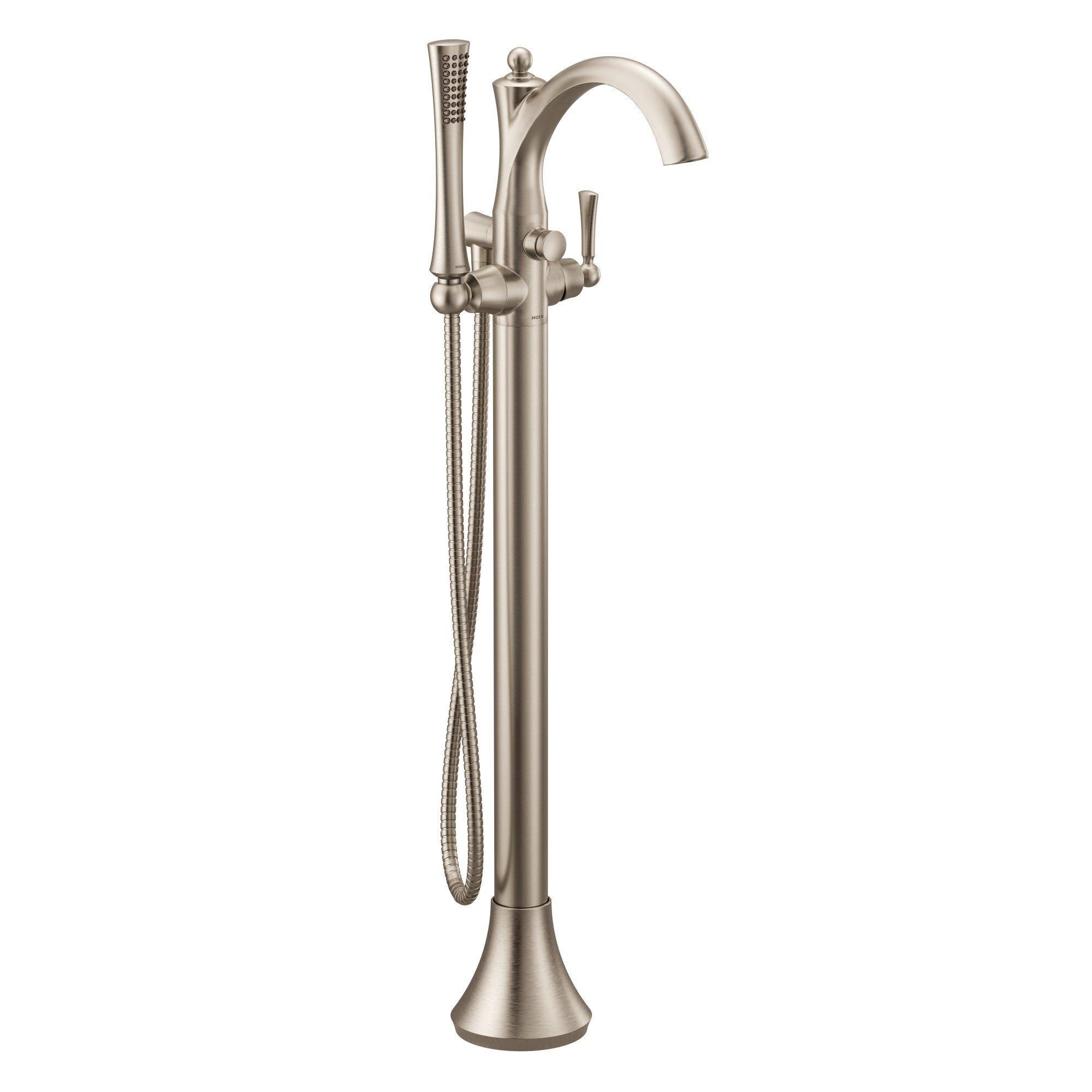 Moen Brushed Nickel Single Handle Lever Floor Mount Filler 