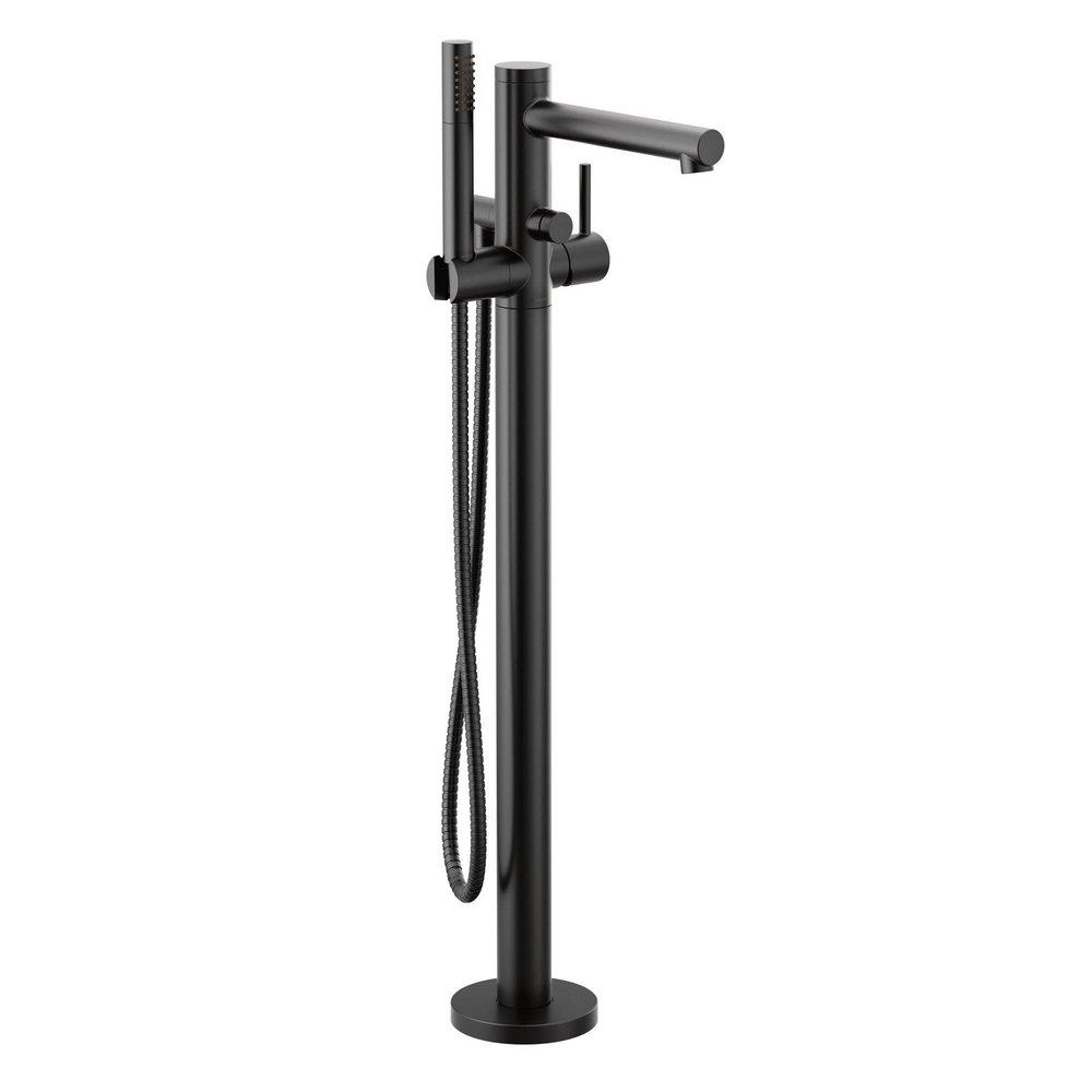 Moen Matte Black Single Handle Lever Floor Mount Filler 