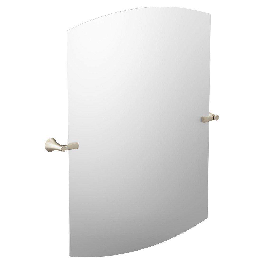 Moen Brushed Nickel 37-3/4 x 30 x 3-3/16 in. Rectangular Flat Edge Tilting Mirror 