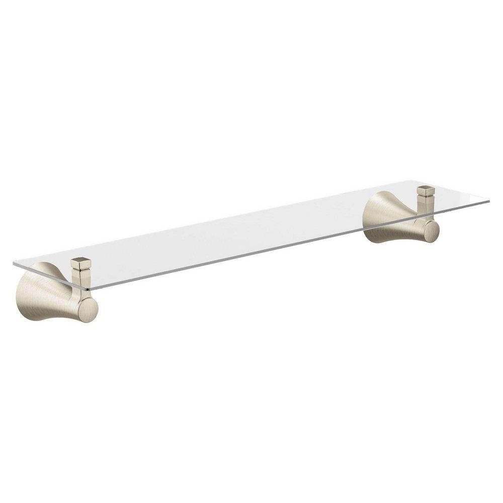 Moen Brushed Nickel Glass Bathroom Shelf 