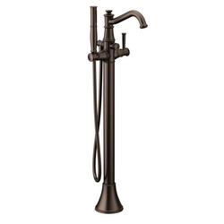 Single Handle Floor Mount Tub Filler with Hand Shower in Oil Rubbed Bronze (Trim Only)