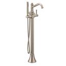Moen Brushed Nickel Single Handle Floor Mount Tub Filler with Hand Shower (Trim Only) 