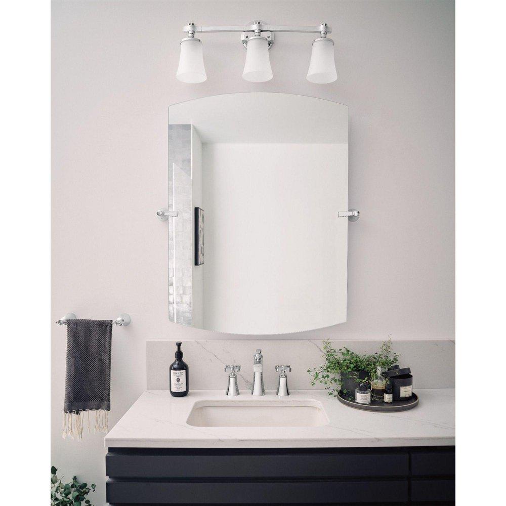 Moen Chrome 37-3/4 x 30 x 3-3/16 in. Rectangular Flat Edge Tilting Mirror 