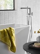 Moen Brushed Nickel Single Handle Floor Mount Tub Filler with Hand Shower (Trim Only) 