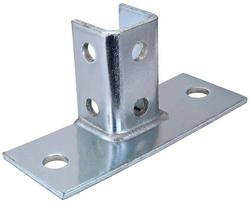 3-1/2 in. Electrogalvanized 2-Hole Flush Post Base