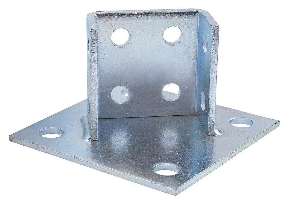 FNW® 4 Hole Electro-galvanized Steel Standard Double Channel Post Base 