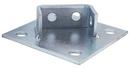 1-5/8 in. 4 Hole Electro-galvanized Steel Standard Double Channel Post Base
