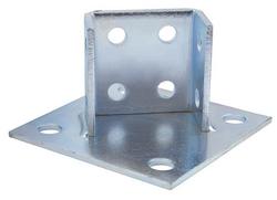 3-1/2 in. 4 Hole 316 Stainless Steel Standard Double Channel Post Base