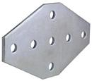 9-1/8 in. 7 Hole Electro-galvanized Steel Flat Fitting Cross Gusset Plate