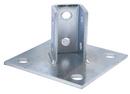 3-1/2 in. 4 Hole Hot Dipped Galvanized Single Channel Post Base