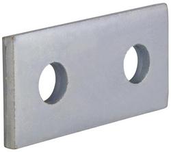 3-1/2 in. 2 Hole Yellow Zinc Dichromate Splice Plate