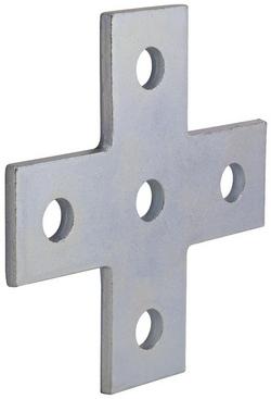 5-3/8 in. 5 Hole Electrogalvanized Steel Flat Fitting Cross Plate