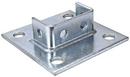 1-5/8 in. 4 Hole Electro-galvanized Steel Square Double Channel Post Base