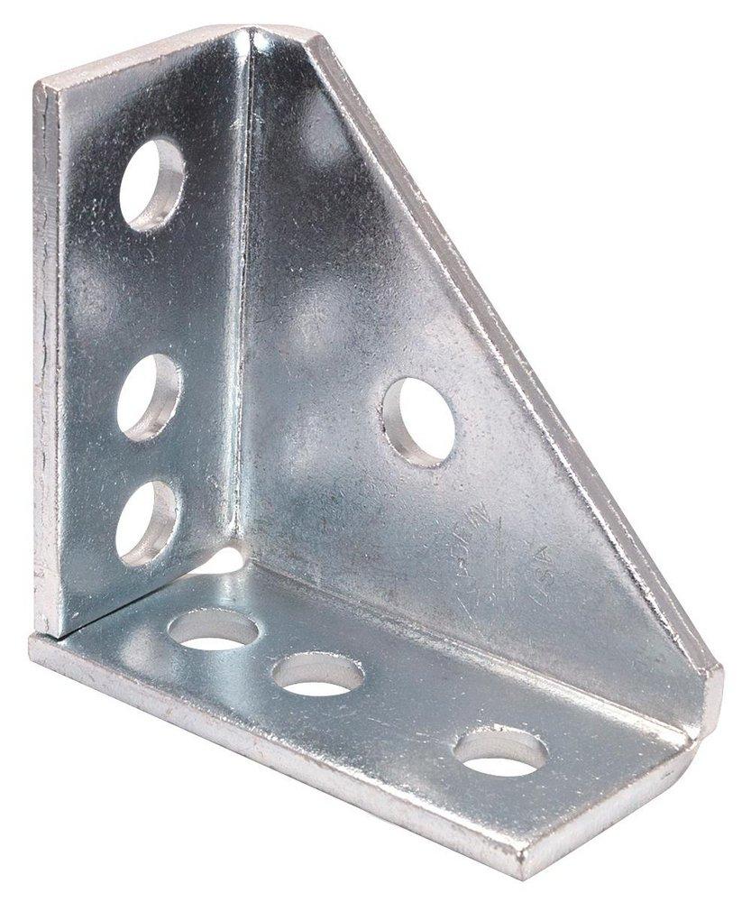 FNW&reg; 3-7/8 in. 7 Hole Hot Dipped Galvanized Universal Gusset Corner Angle Fitting 