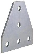 5-3/8 in. 5 Hole Electro-galvanized Steel Flat Fitting Tee Gusset Plate