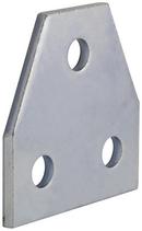 FNW&reg; 3 Hole Electro-galvanized Steel Flat Fitting Tee Gusset Plate 
