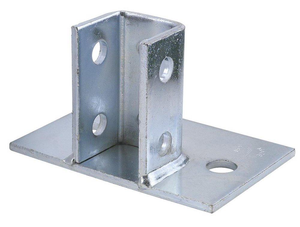 FNW&reg; 2 Hole Hot Dipped Galvanized Single Channel Post Base 