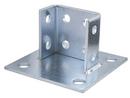 FNW&reg; 4 Hole Yellow Zinc Dichromate Square Double Channel Post Base 